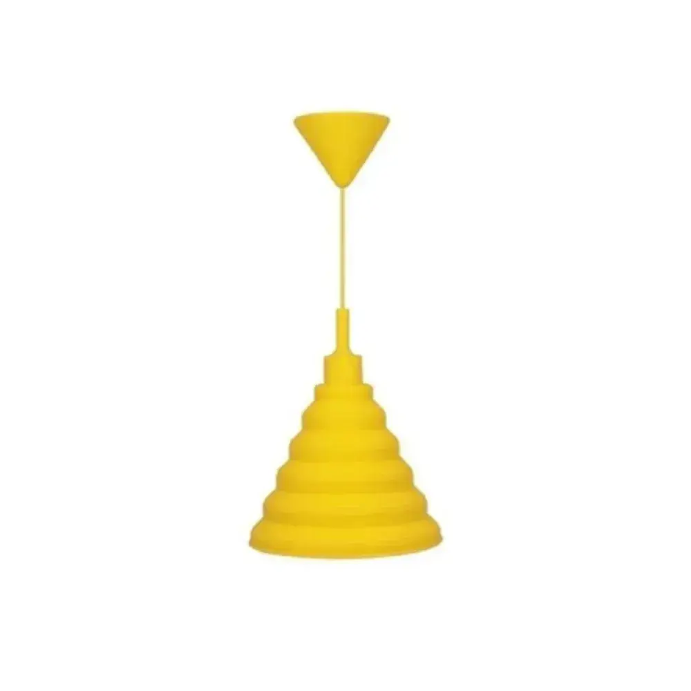 Pendente silicone E27 24CM amarelo Taschibra — fotografia 2