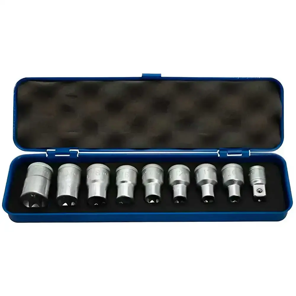 Soquete torx 1/2 pol E10 a E24 com 9 peças 015644 Gedore — fotografia de referência