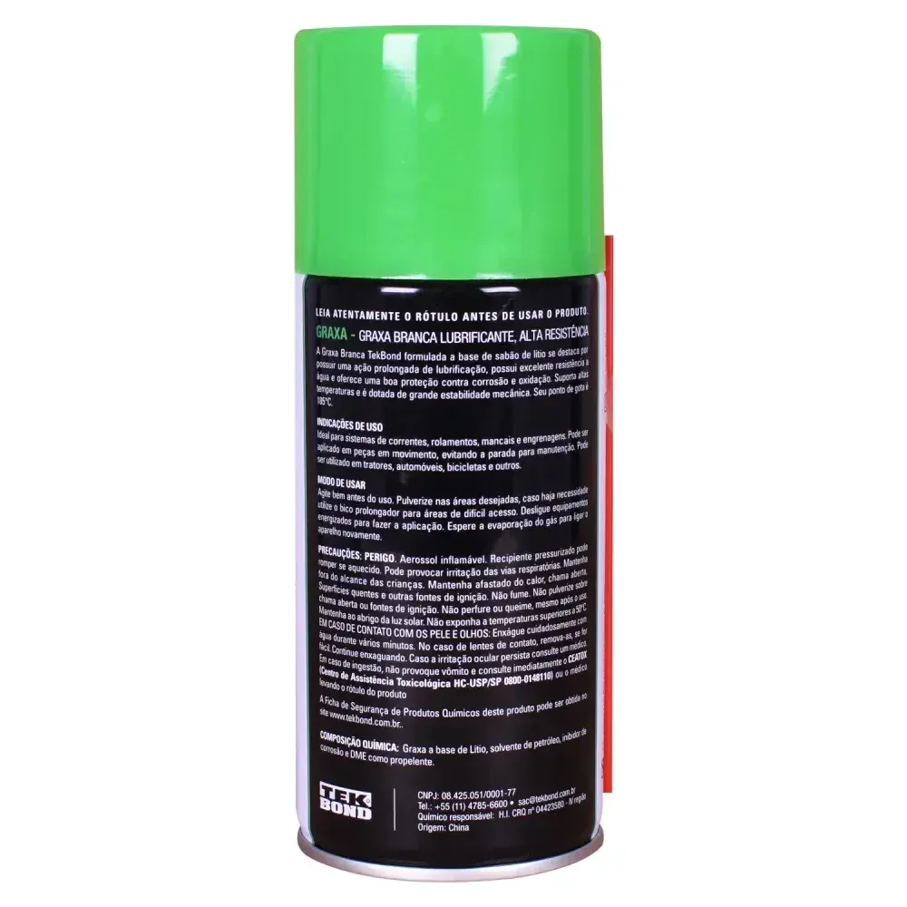Graxa spray branca 300ML Tekbond — fotografia 8