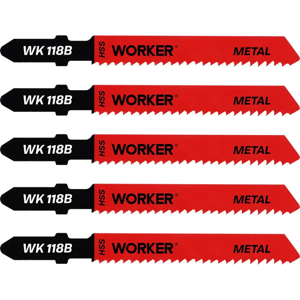 Lâmina de serra tico-tico 12 dentes 76MM 5 peç Worker — fotografia de referência