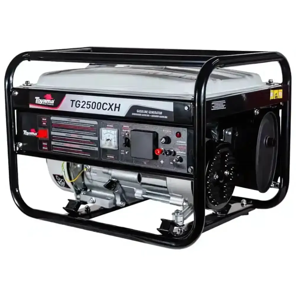 Gerador de energia à gasolina 2,0 KVA partida manual com carregador de bateria TG2500CXH Toyama 220 V — fotografia 3