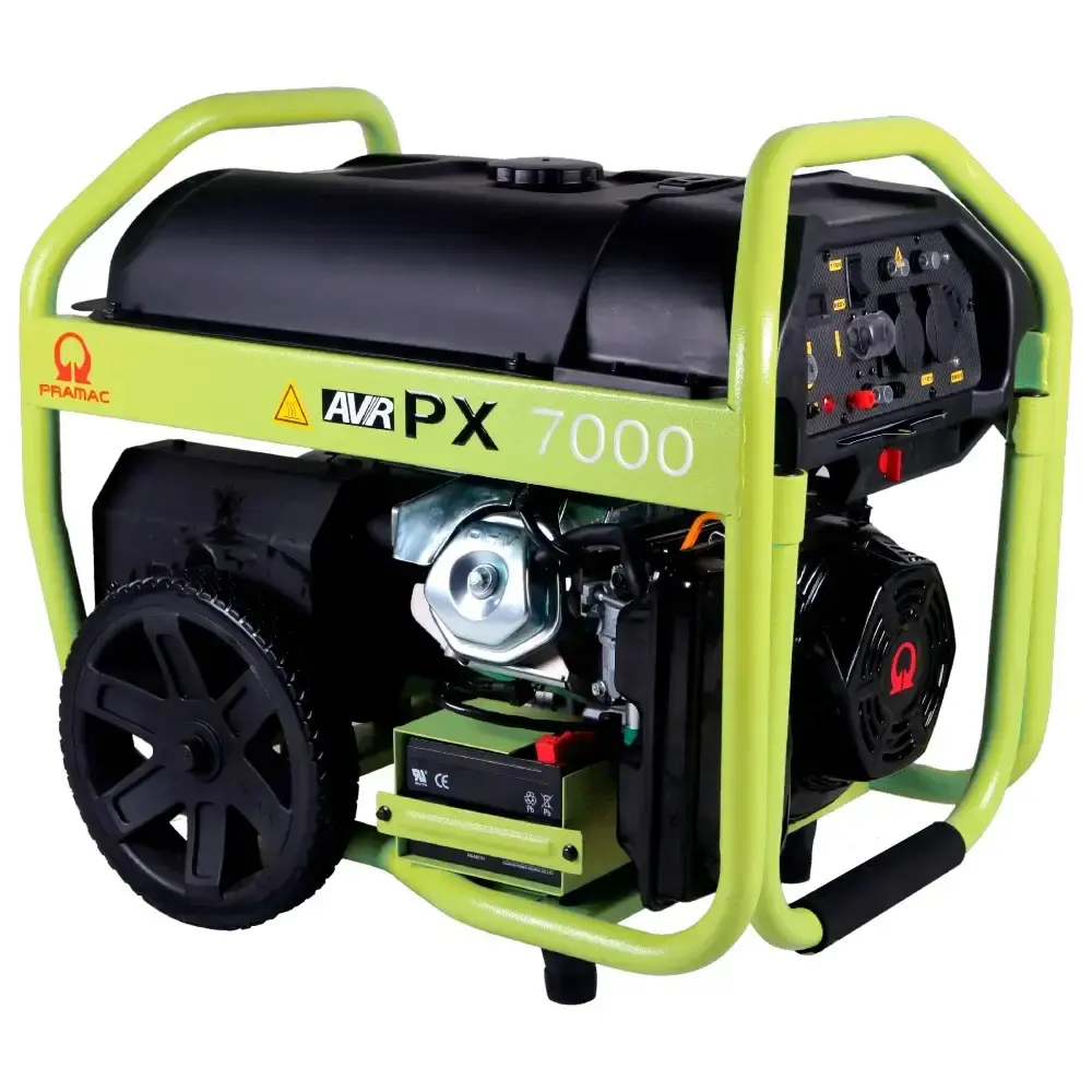 Gerador de energia à gasolina 6,6 KVA 4T com AVR e bateria PX7000 bivolt Pramac