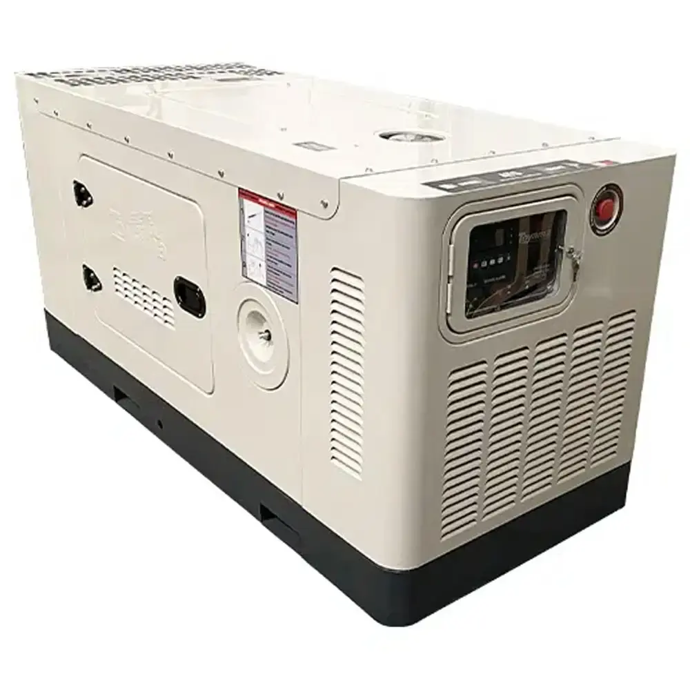 Gerador à diesel cabinado 27.5 KVA ATS silencioso 220V trifásico TDMG25SE3D Toyama — fotografia 2
