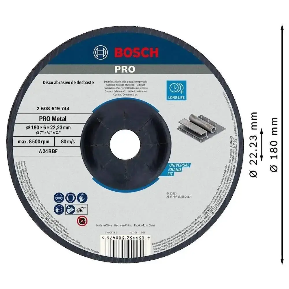 Disco de desbaste 7POL 180MM standard 20 unidades Bosch — fotografia 4