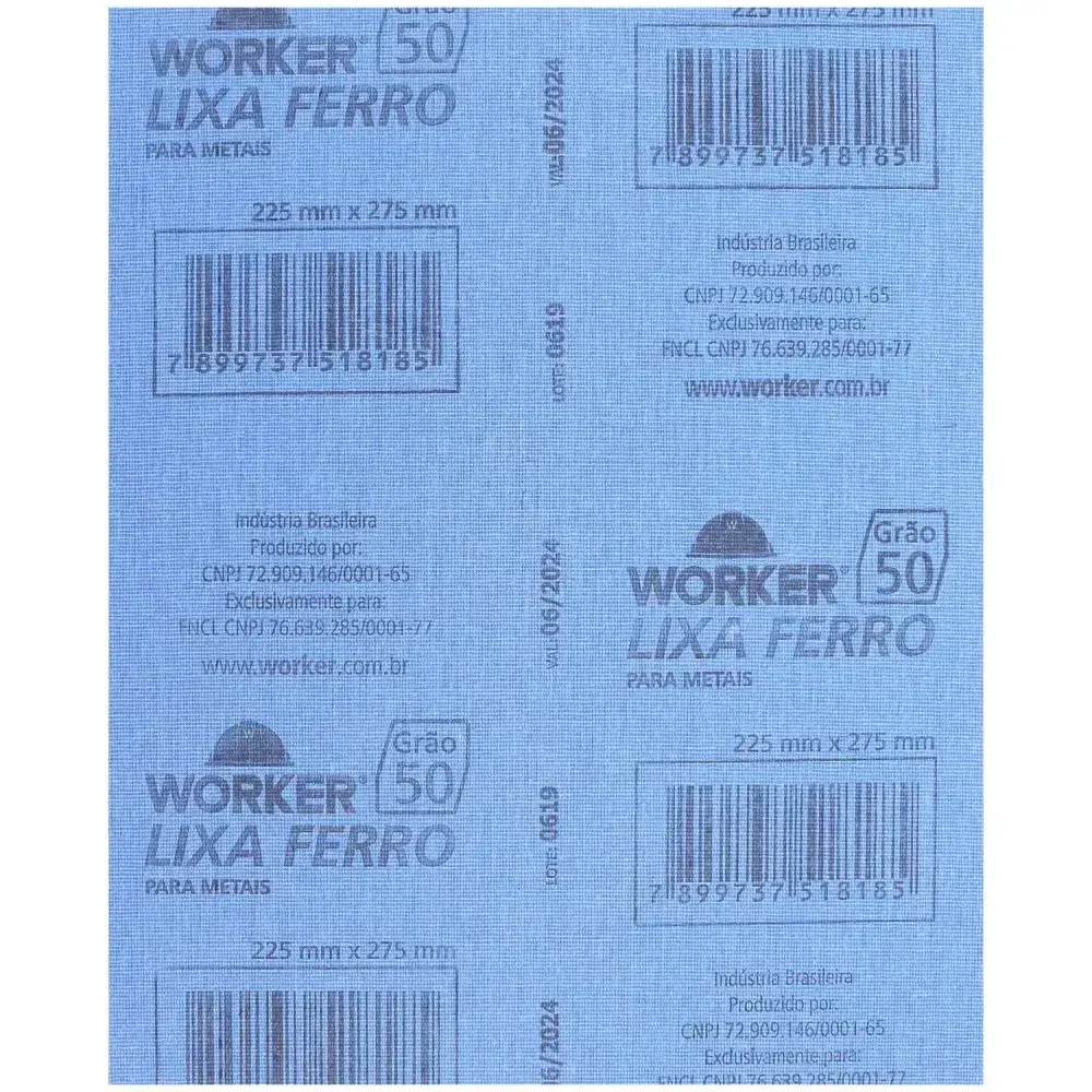 Lixa ferro para desbaste em metais grão 50 Worker — fotografia 6