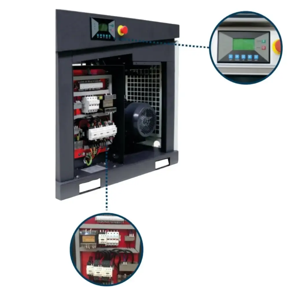 Compressor de parafuso platinum com reservatório 230L 10HP 12BAR 220V TB10 techto — fotografia 4