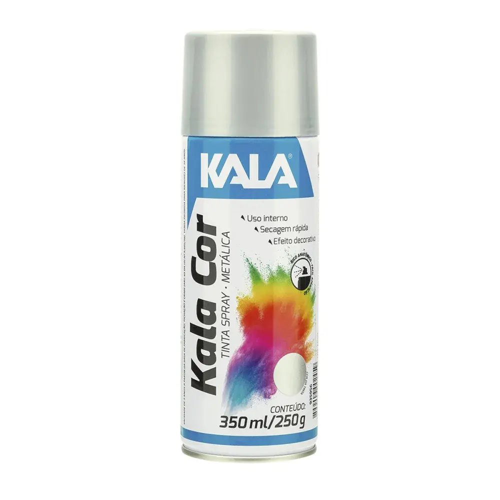 Tinta spray metálico Kala prata 350ML — fotografia de referência