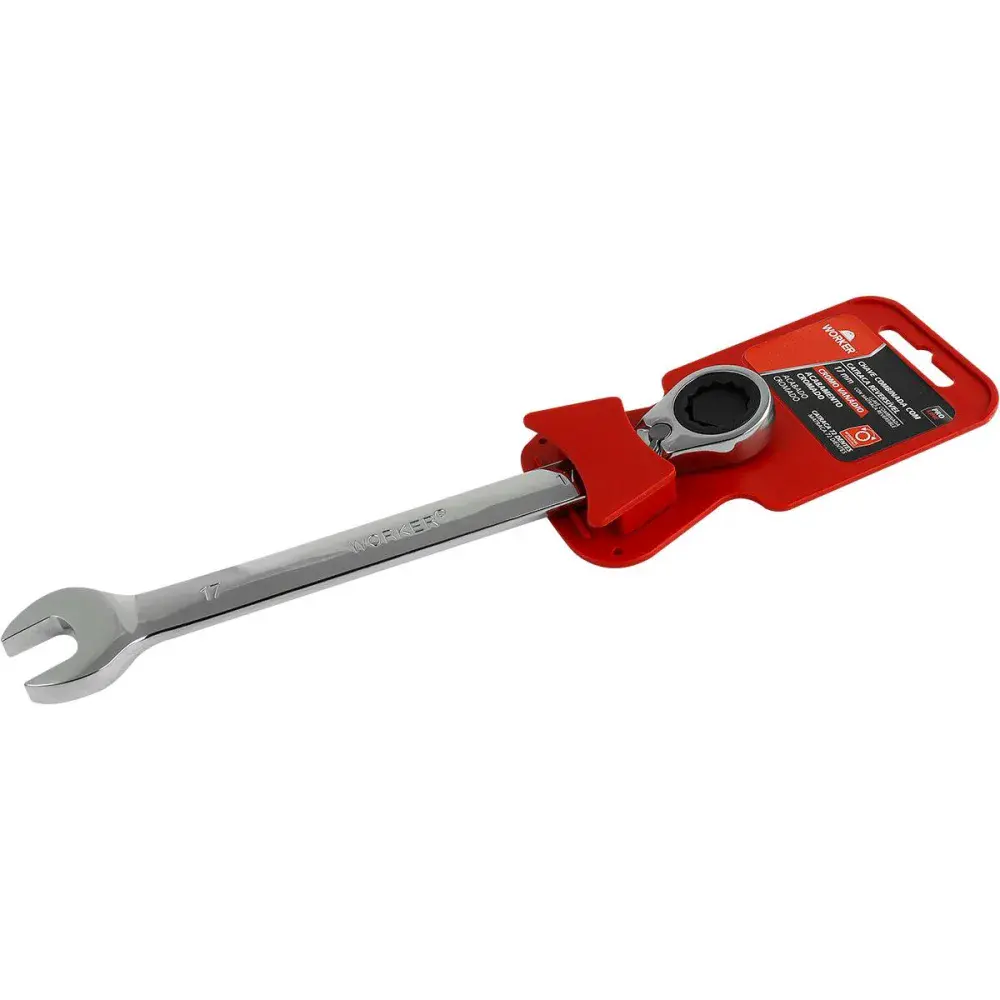 Chave combinada com catraca reversível 17MM Worker