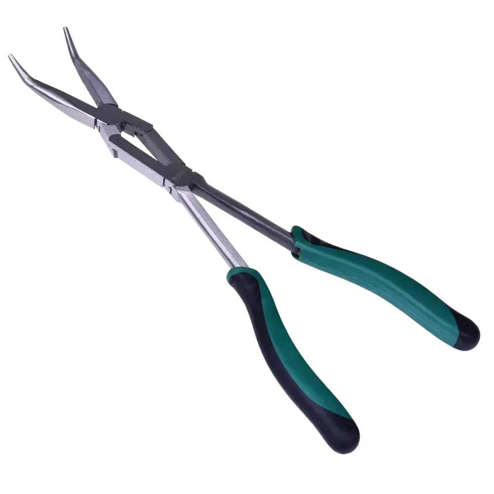 Alicate bico meia cana extra longo curvo 34CM ST70721ST Sata — fotografia 9
