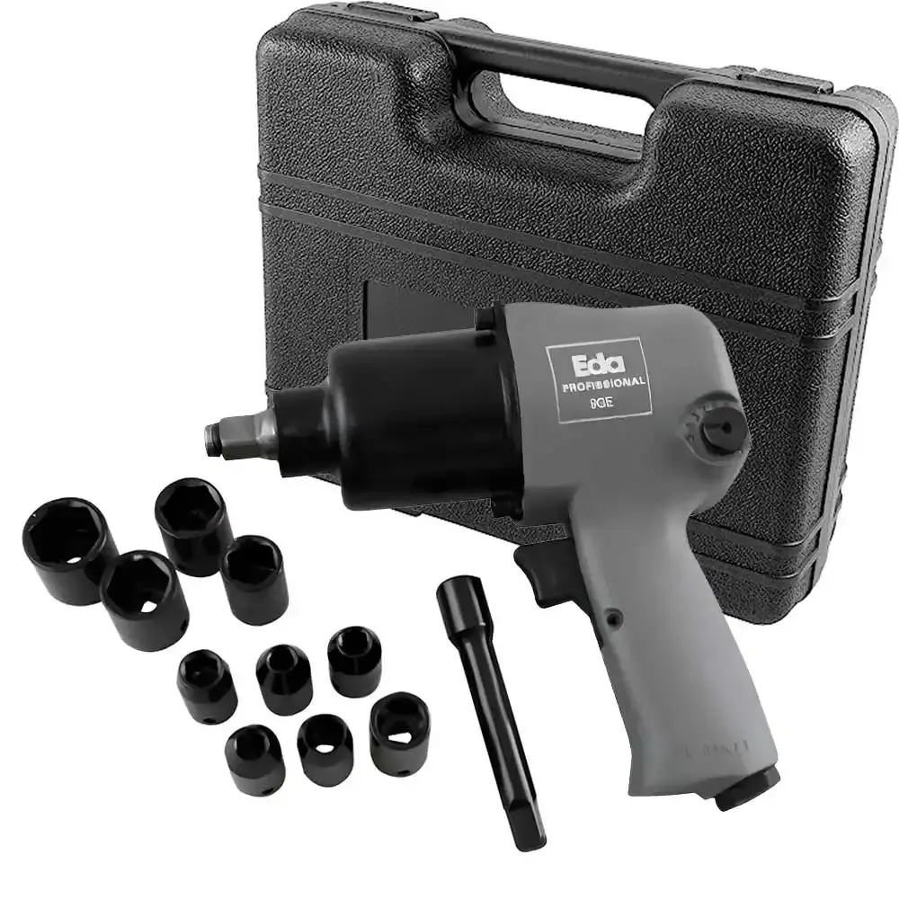 Chave de impacto 1/2 POL com kit de soquetes 9GE Eda