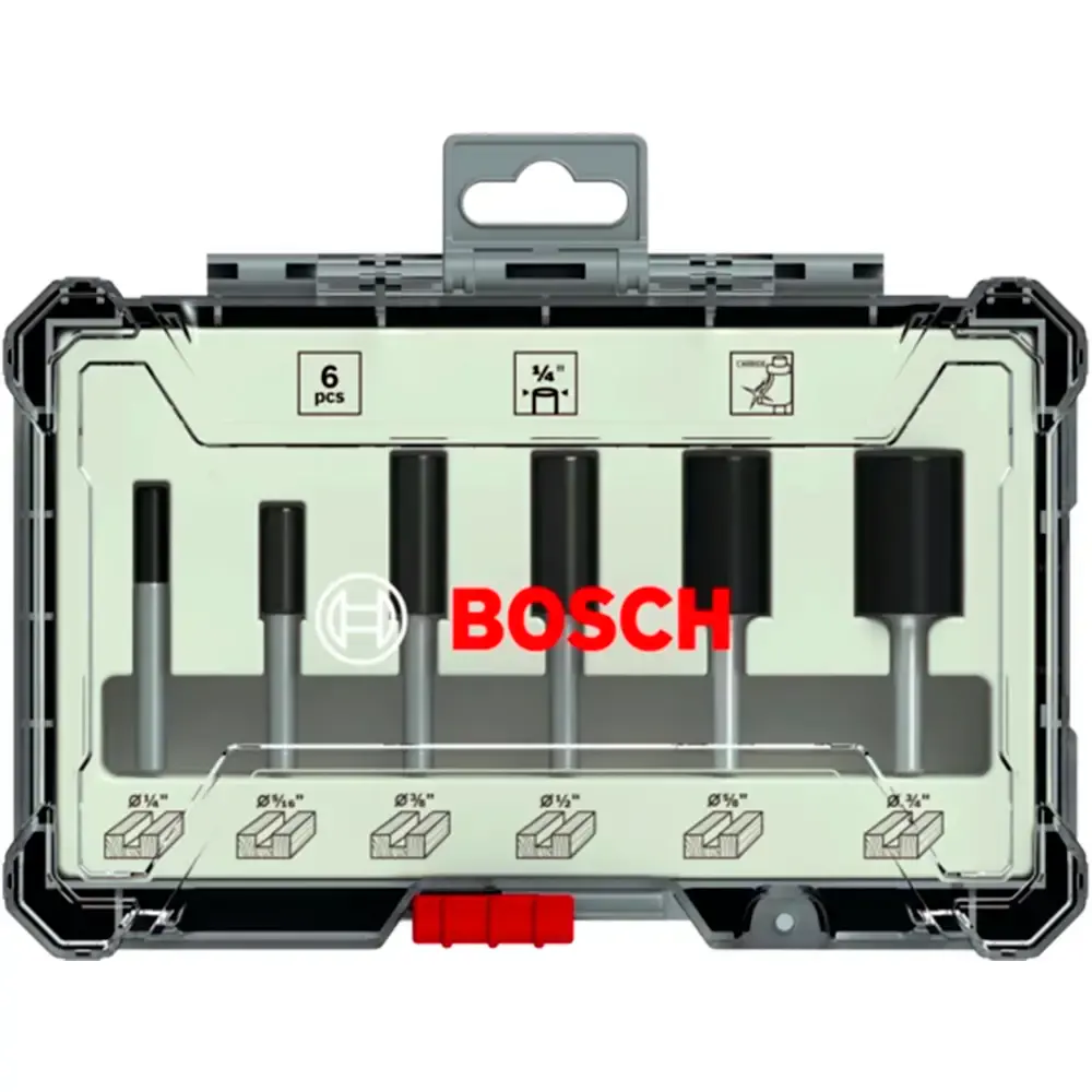 Kit 6 peças conjunto de fresas tupia encaixe de 1/4 POL Bosch
