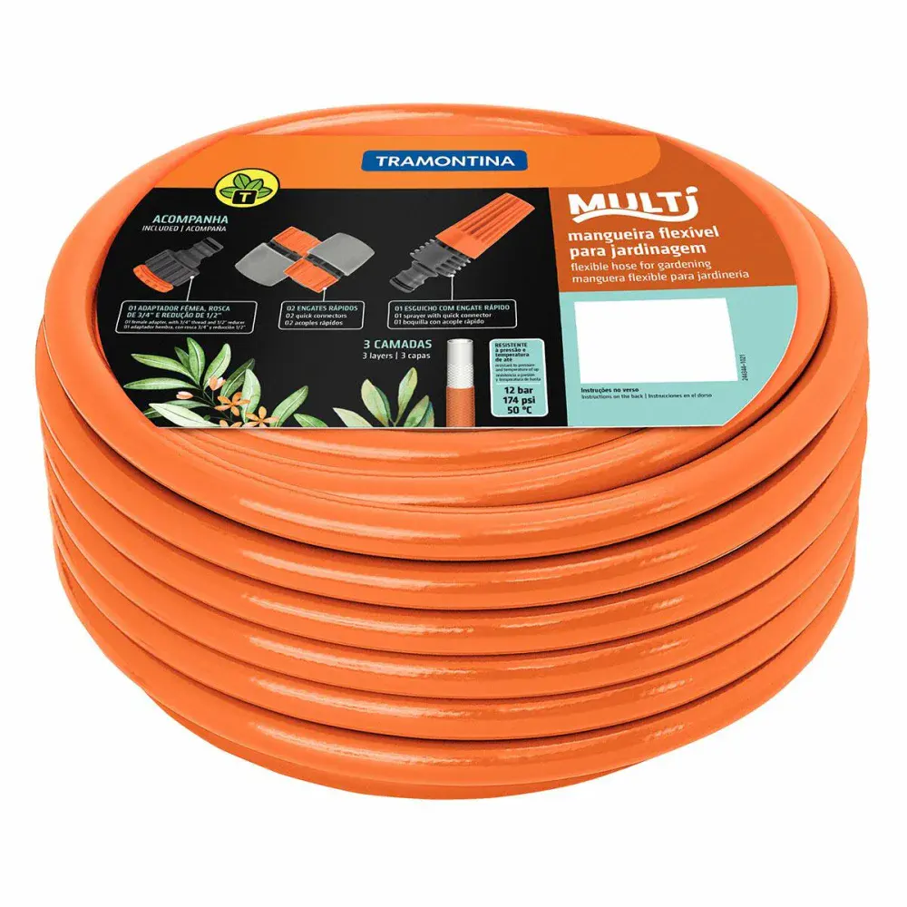 Mangueira multi pvc de camadas 30M 42X49CM Tramontina — fotografia de referência
