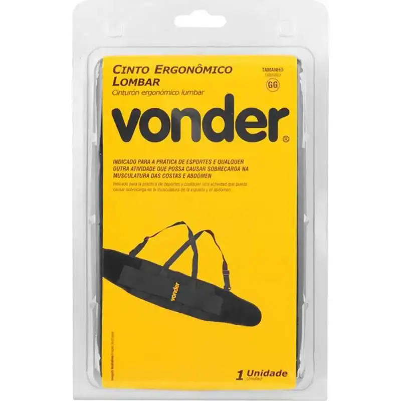 Cinto ergonômico lombar tamanho GG Vonder — fotografia 5