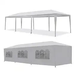 Tenda gazebo 3X9 em aço dobrável parede e porta branco IWGZM39BR ImportWay — fotografia 2