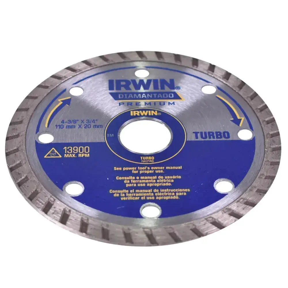 Disco diamantado 110X20MM turbo seco/úmido IW2146 Irwin — fotografia 7