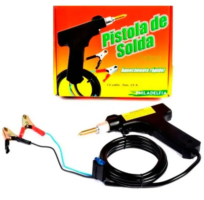 Pistola ferro de solda blindada com ponteira longa vida 12V PH 01 philadelfia — fotografia 2