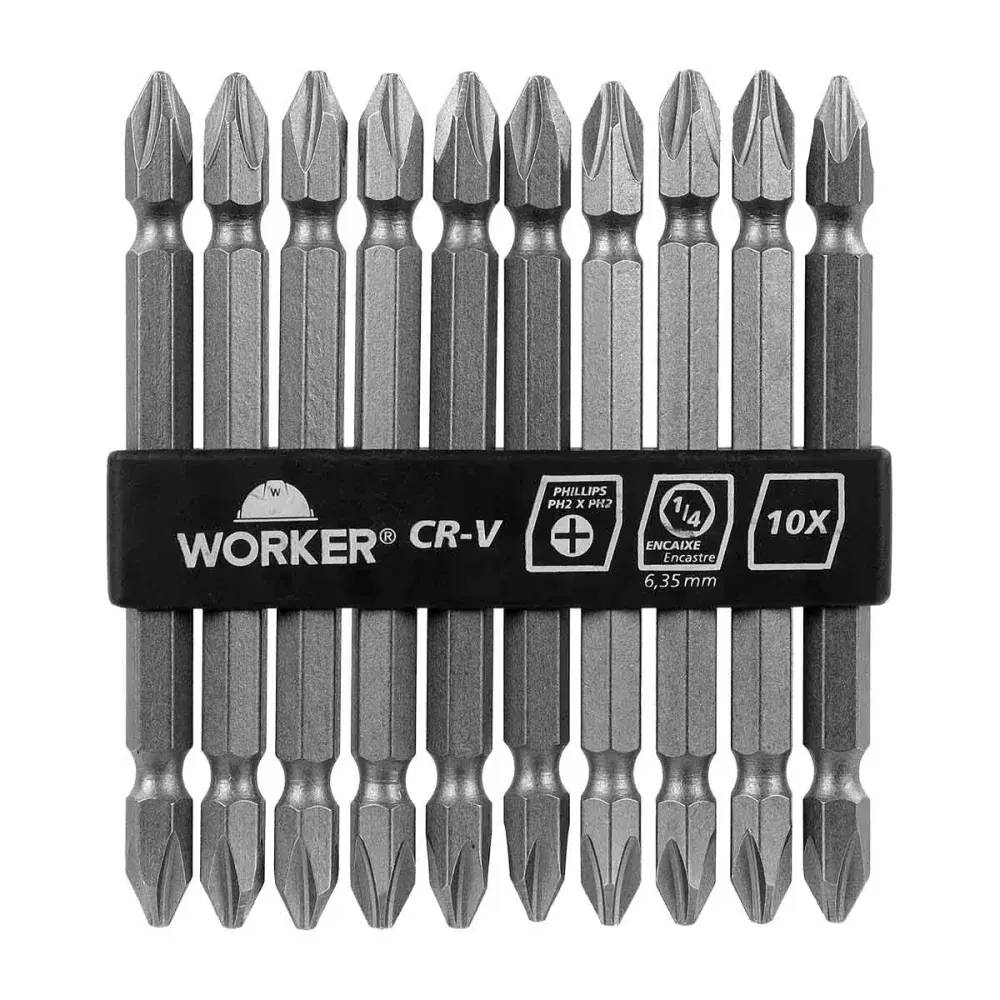 Bits para parafusadeira phillips PH2 3.9/16 - 90MM Worker — fotografia de referência