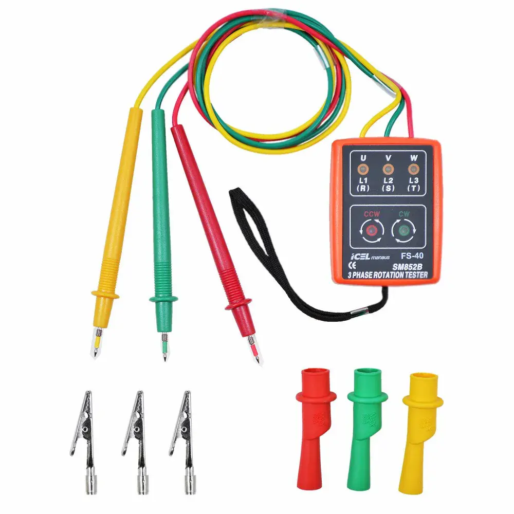 Fasímetro digital FS-40 cat-ii 600V Icel