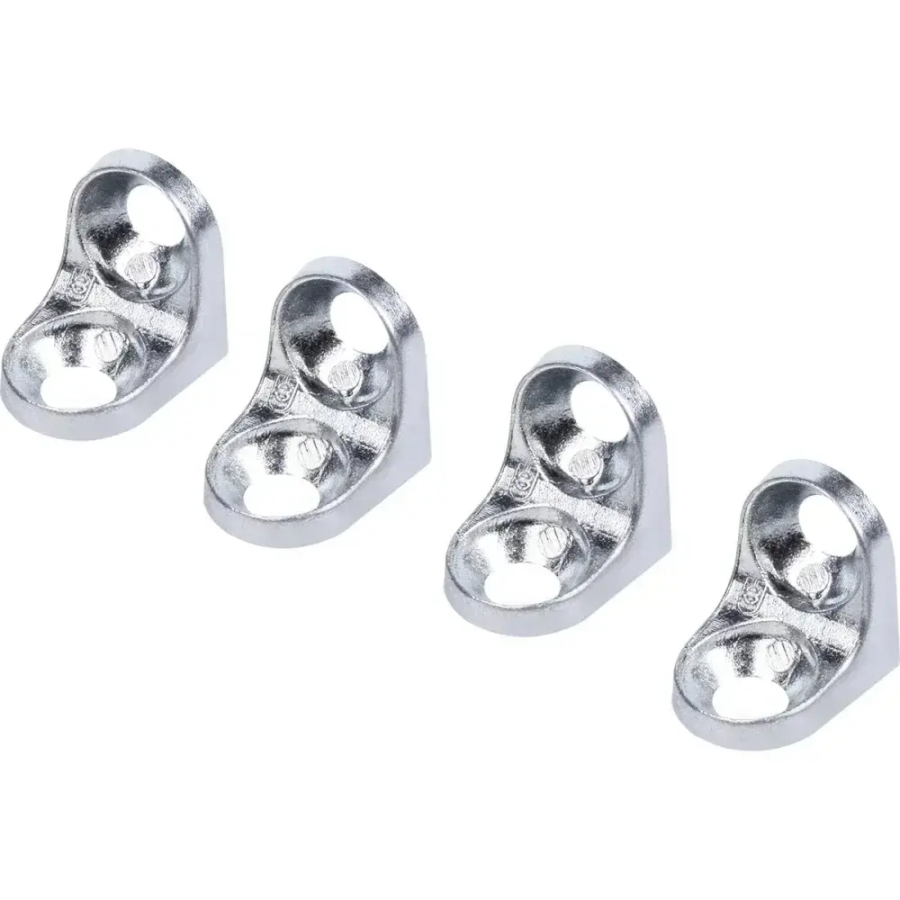 Suporte para prateleira 2 furos zincado zamac 50 peças Albras — fotografia 3