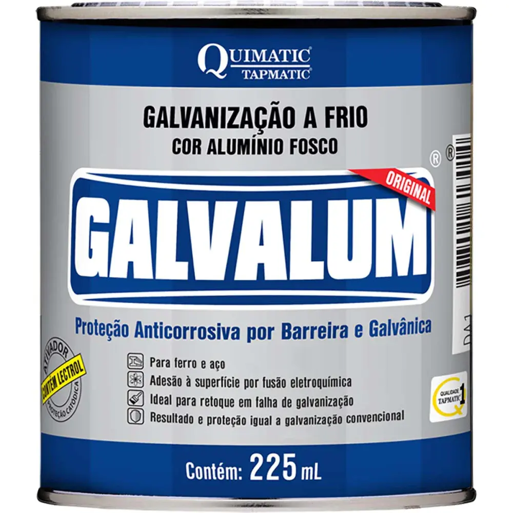 Galvanização a frio aluminizada galvalum 225ML quimatic Quimatic Tapmatic