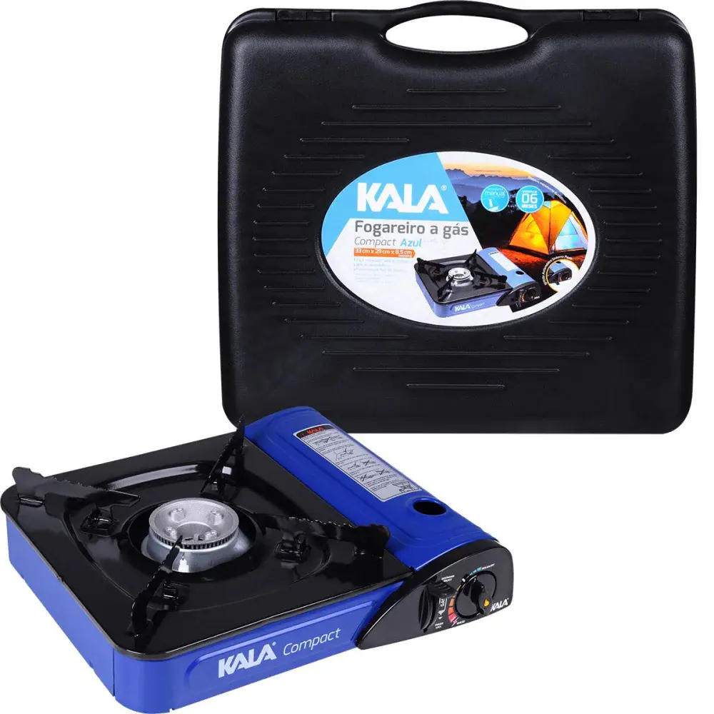 Fogareiro compact azul a gás Kala