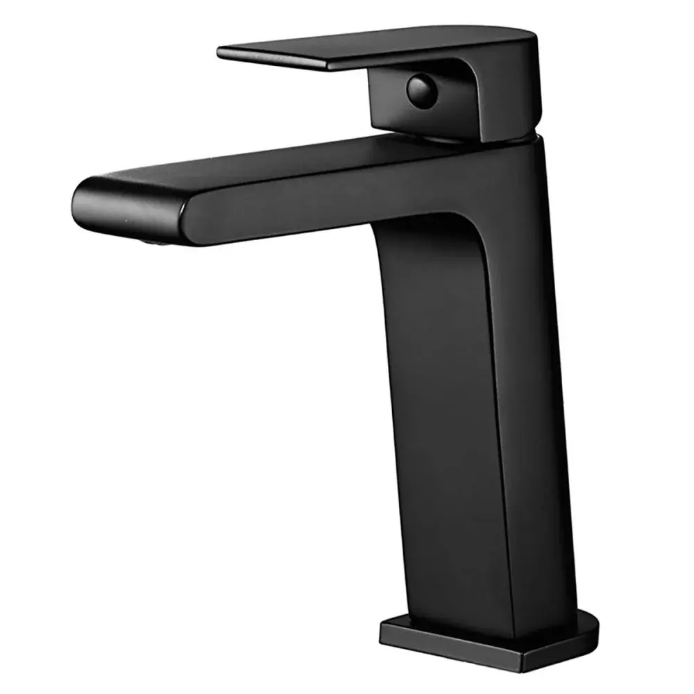 Misturador monocomando lavatório bica baixa mesa 1/2 preto lorenzetti Lorenzetti Duchas — fotografia de referência