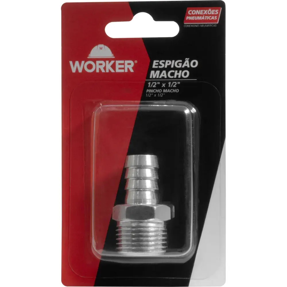 Espigão 1/2"X1/2" macho 1 peça Worker — fotografia 3