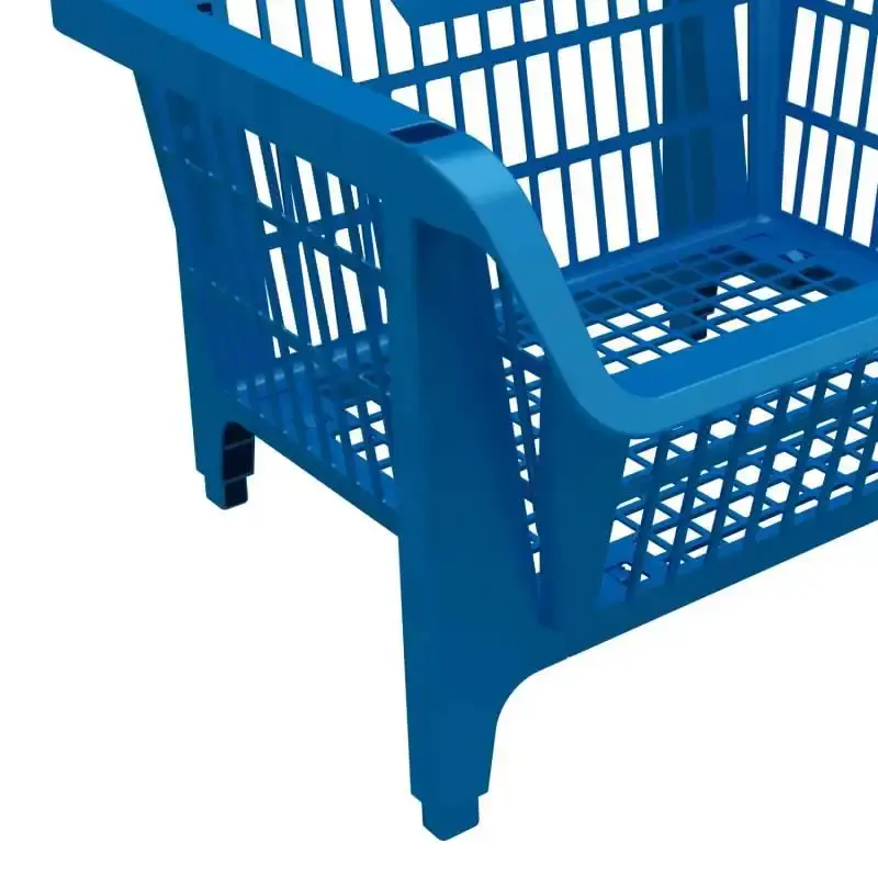Cesto expositor prático de plástico suporta até 8 KG cada - kit 5 unidades Presto — fotografia 4