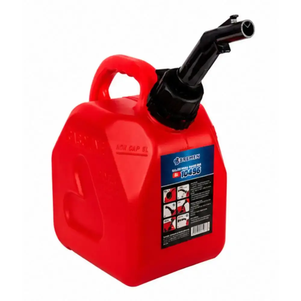 Galão em polietileno 5L para gasolina vermelho com extensor e tampa 2141 Bremen — fotografia 2