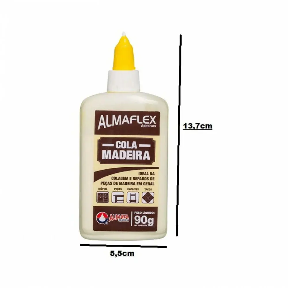Adesivo cola madeira 90G Almata — fotografia 3