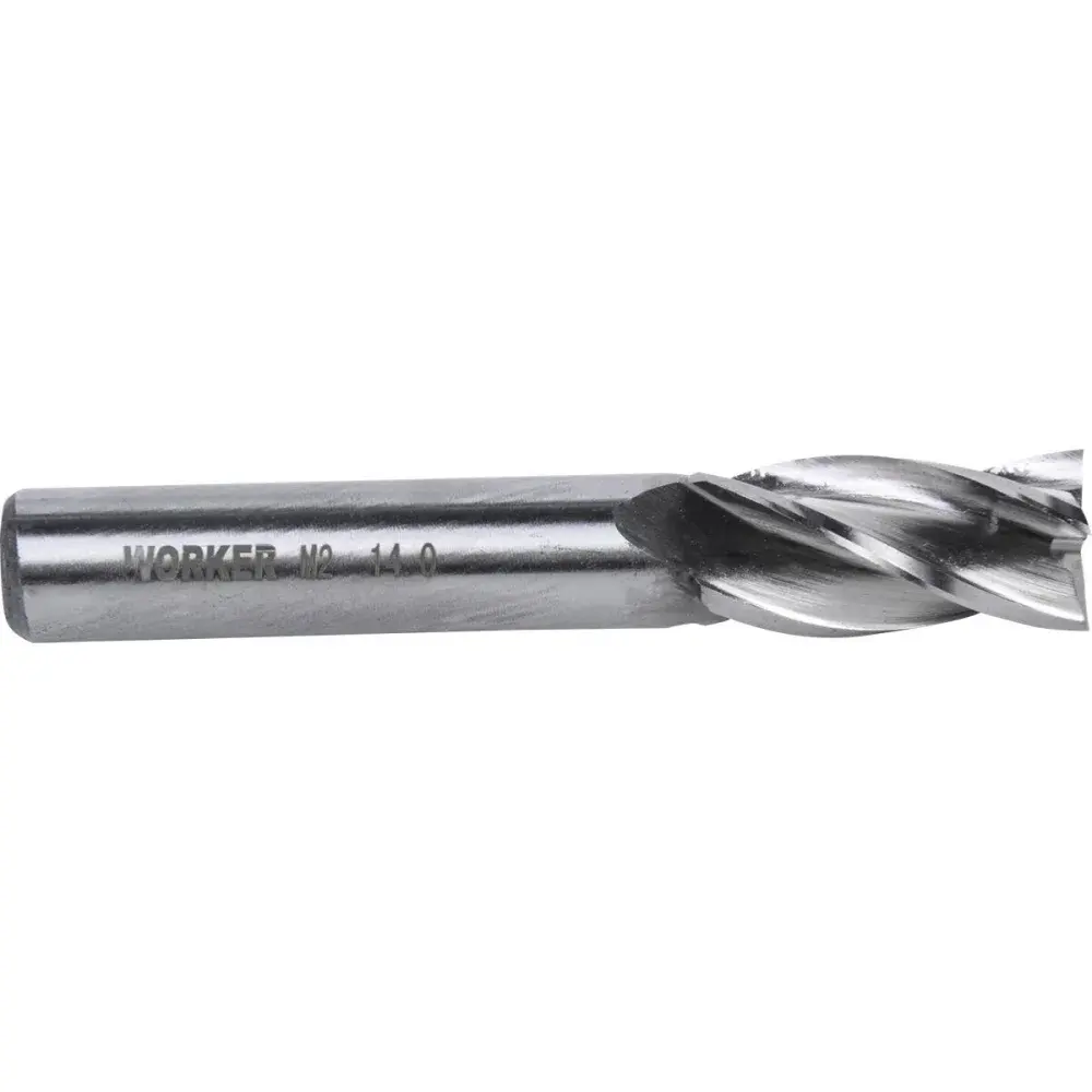 Fresa de topo reto aço rápido 14MM haste 12MM Worker