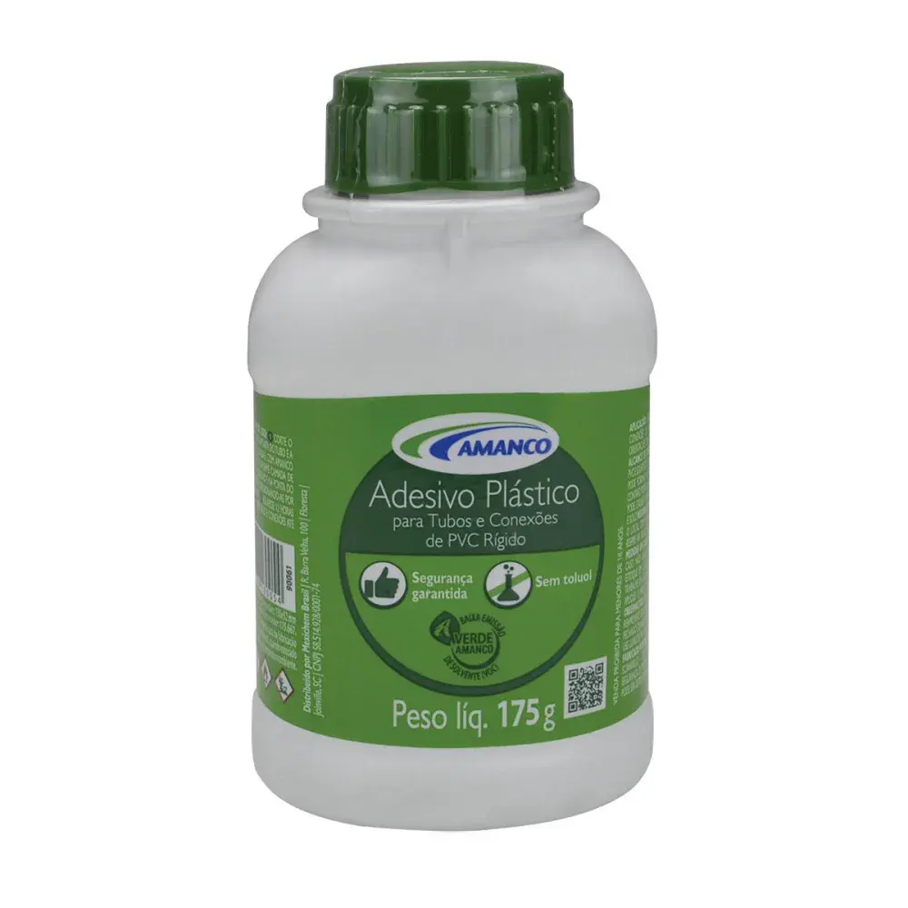 Adesivo plástico para pvc transparente 175G Amanco — fotografia de referência