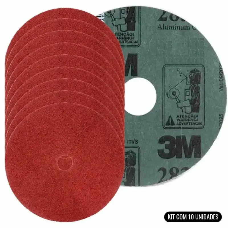 Disco de Lixa 4.1/2 x 7/8 Pol Grana 120 Kit Com 10 Unidades HC000618617 3M