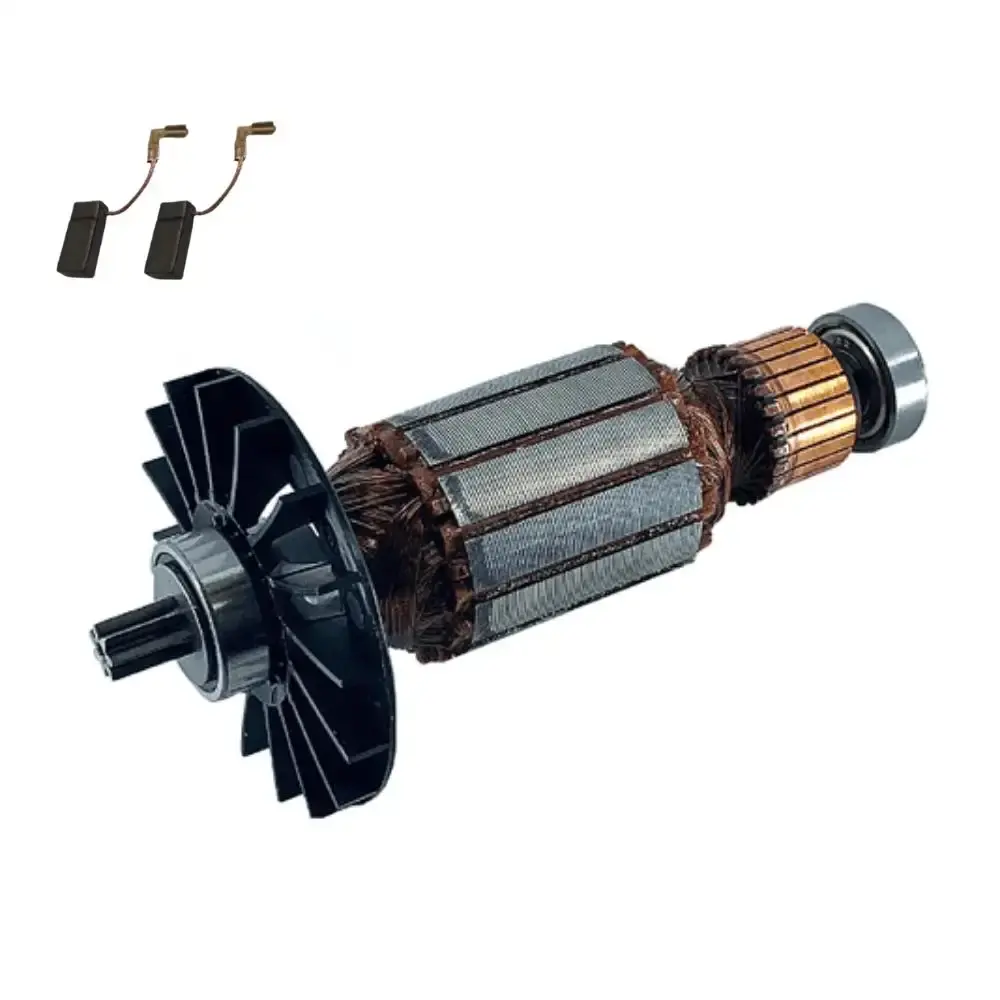 Conjunto rotor 110 volts com carvão para martelete GBH2-24D 2-24DF Bosch — fotografia de referência