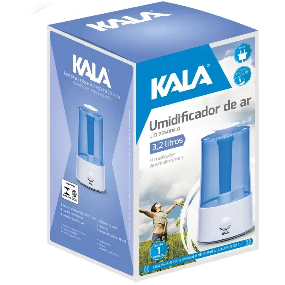 Umidificador de ar ultrassônico com regulagem 3,2L Kala — fotografia 12