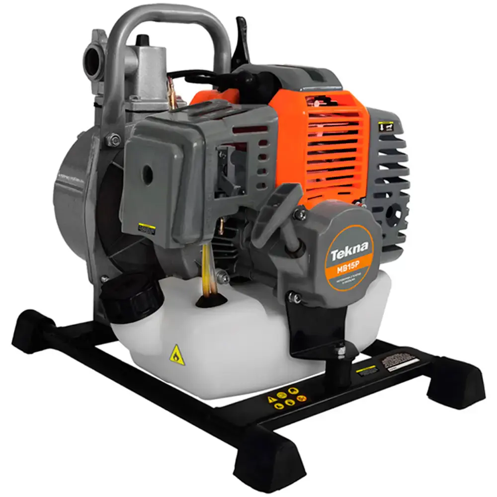 Motobomba à gasolina motor 2 tempos 2HP 51,7CC autoescorvante Tekna