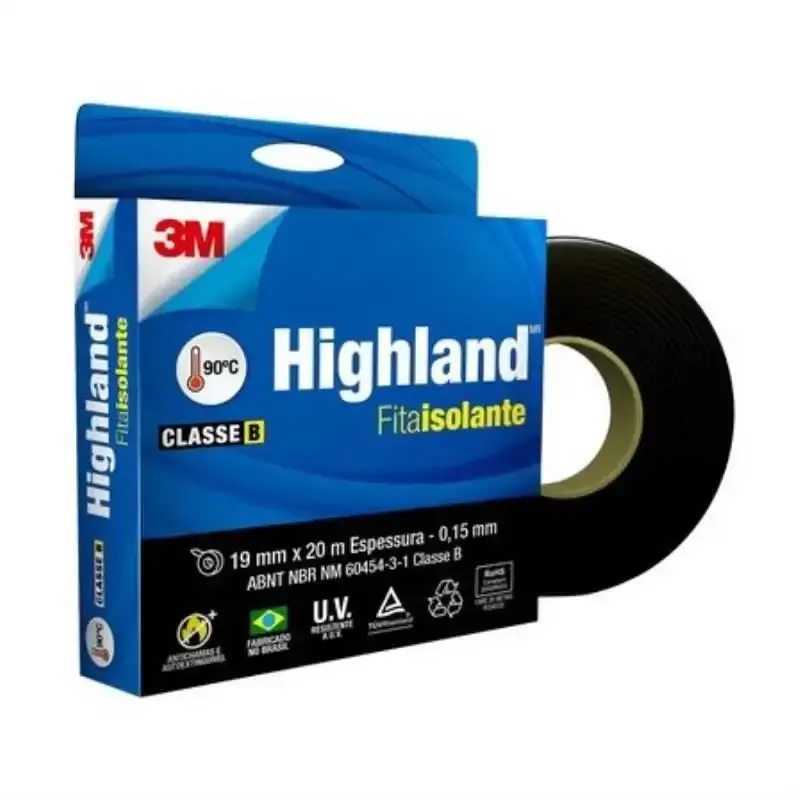 Fita isolante highland rolo com 20 metros 3M