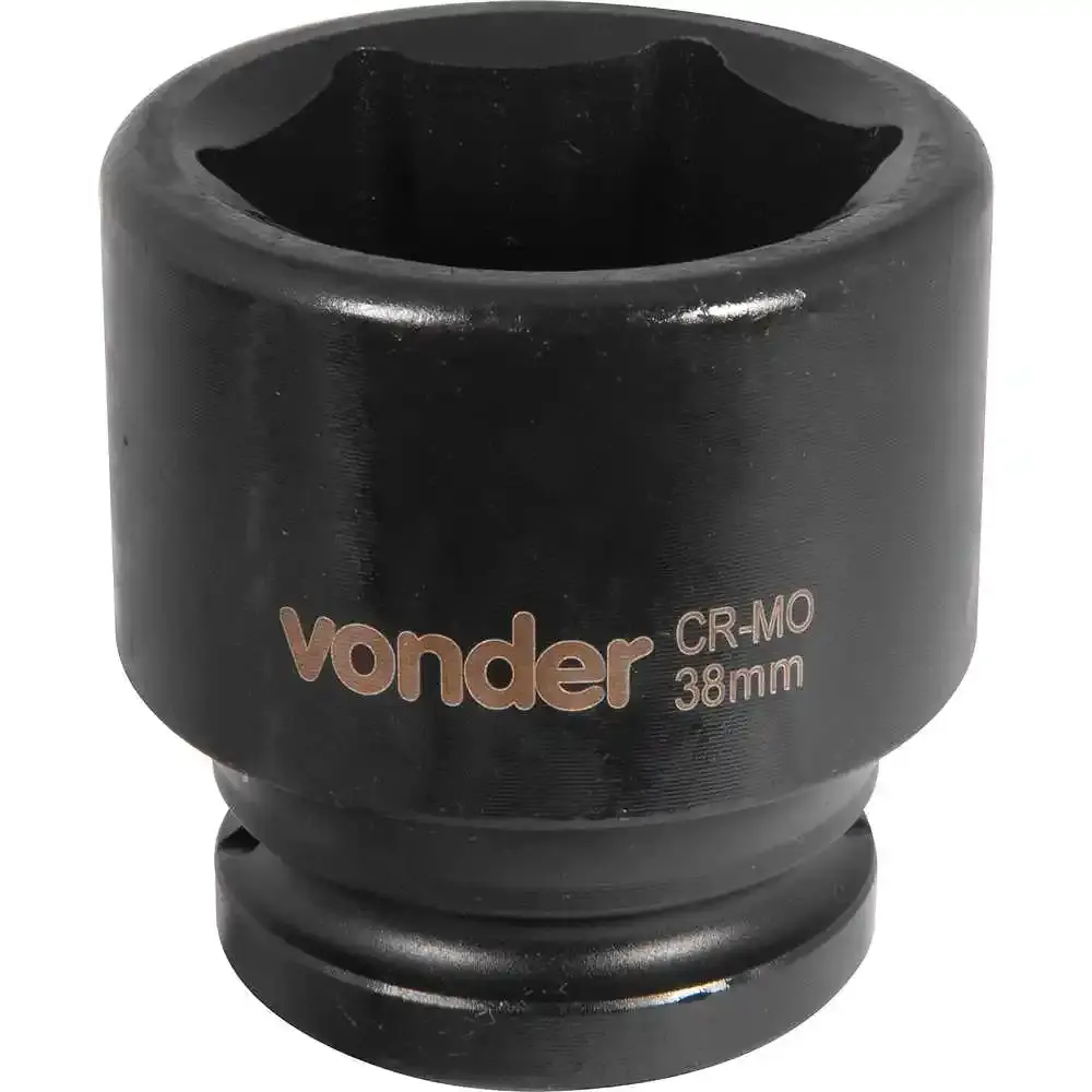 Soquete Sextavado Impacto Encaixe 3/4 polegada 38MM Cromado VONDER — fotografia 3