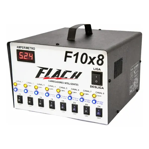 Carregador de baterias F10X8 - 10 ah 12V - Flach