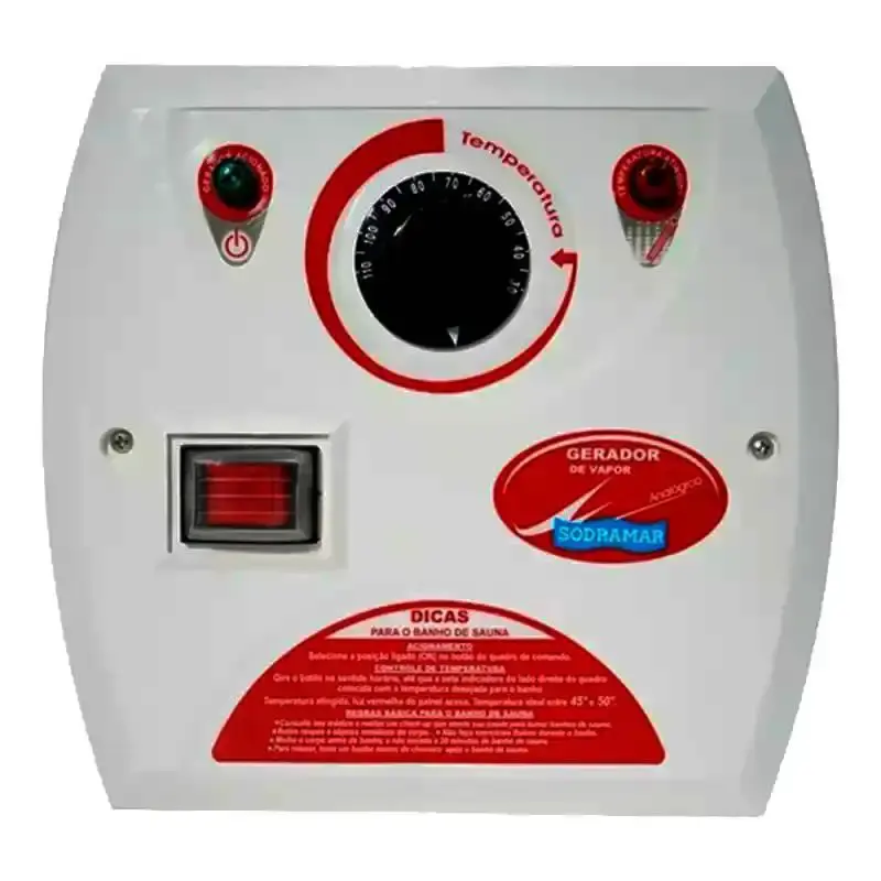 Gerador de Vapor Inox para Sauna 15.0Kw 220V Trifásico c/ Quadro Anlógico SODRAMAR — fotografia 3