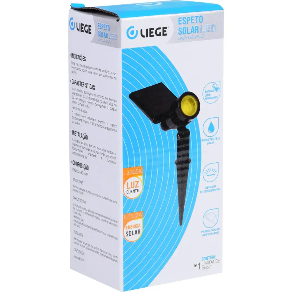 Espeto solar led 3000K am 10LM Liege — fotografia 7