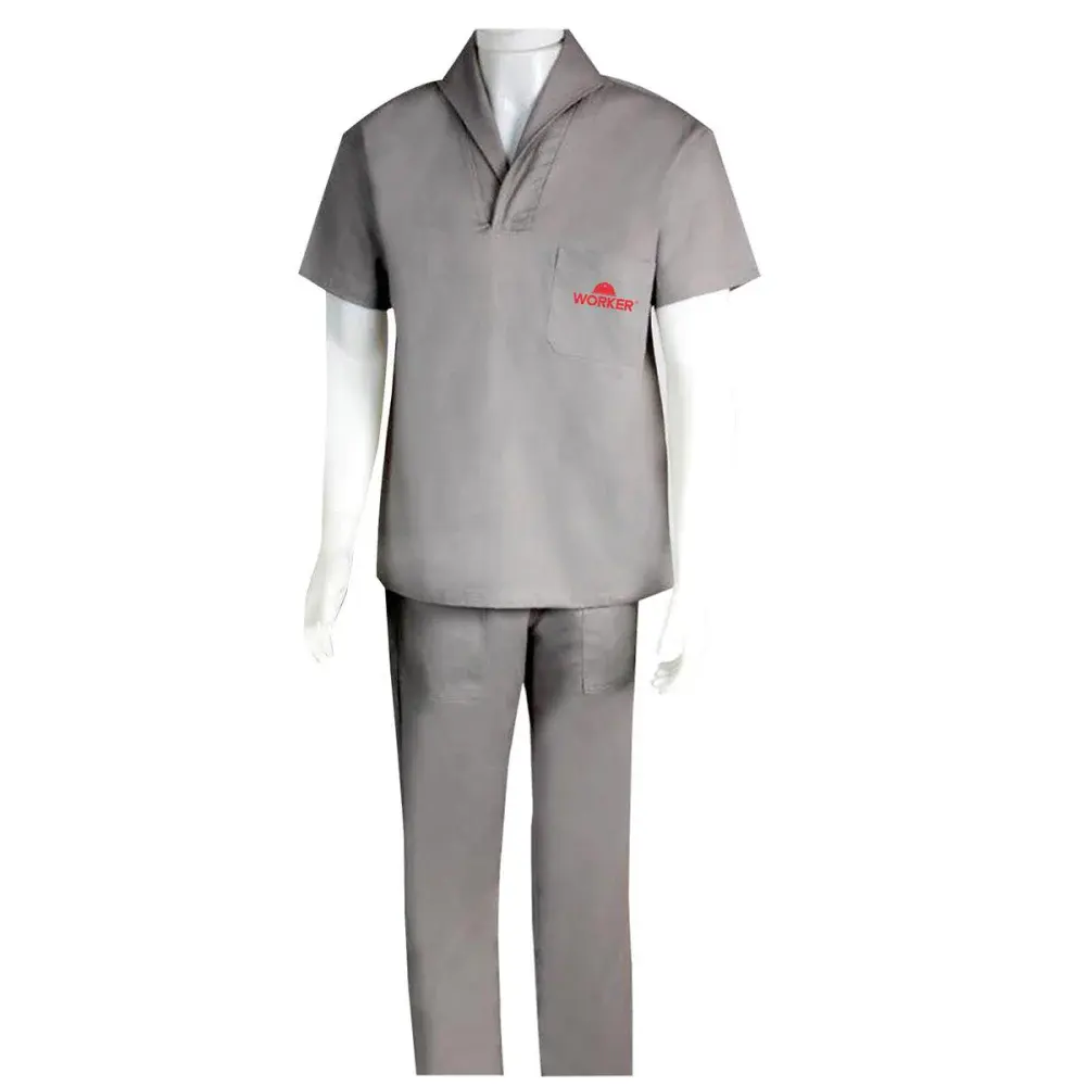 Conjunto uniforme industrial cinza grande Worker — fotografia de referência