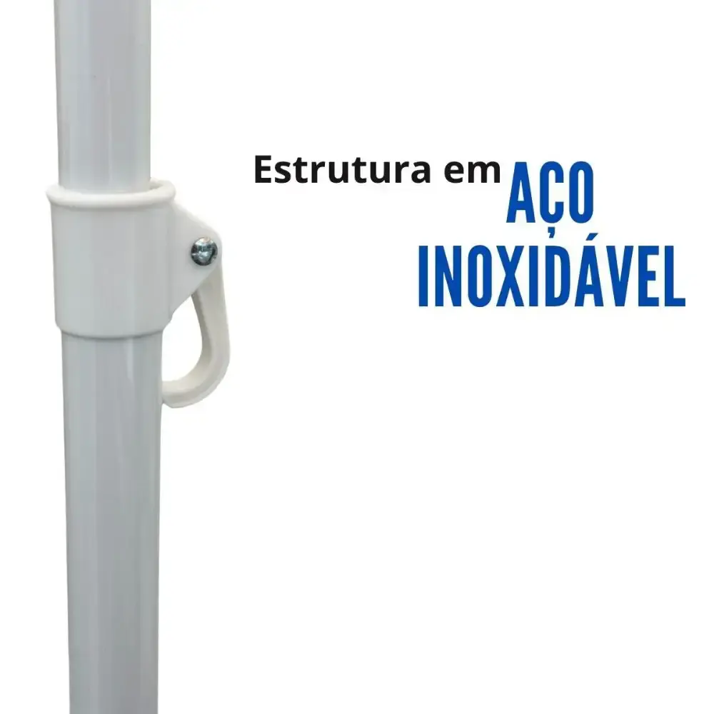 Guarda sol 2,40M aço inox articulado colorido IWGSA240 ImportWay — fotografia 7