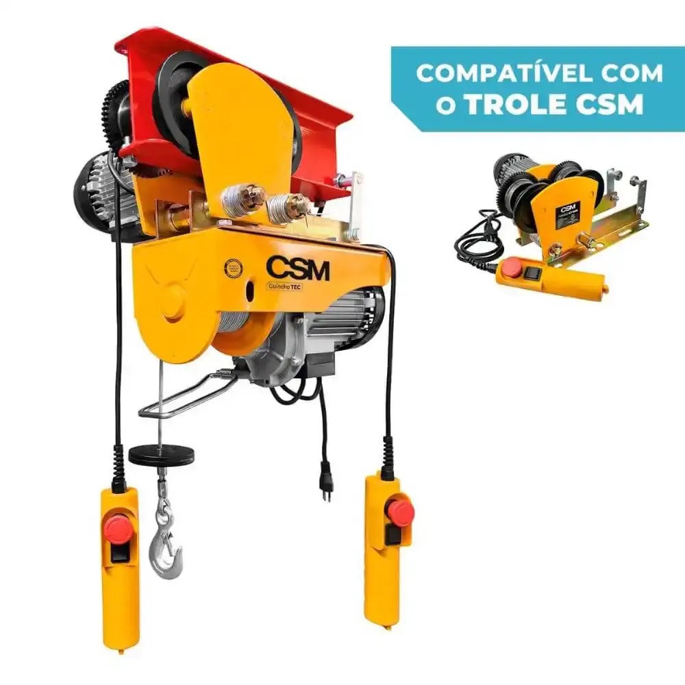 Guincho elétrico 100 a 200 KG monofásico TEC GT CSM 220 V — fotografia 3