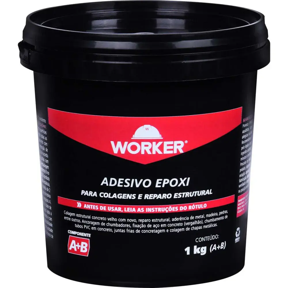 Adesivo epoxi para colagens e reparos 1KG Worker — fotografia de referência