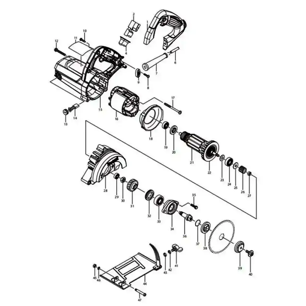 Induzido para serra mármore 4100NH3 em 220V 513868-0 Makita 220 V — fotografia 5