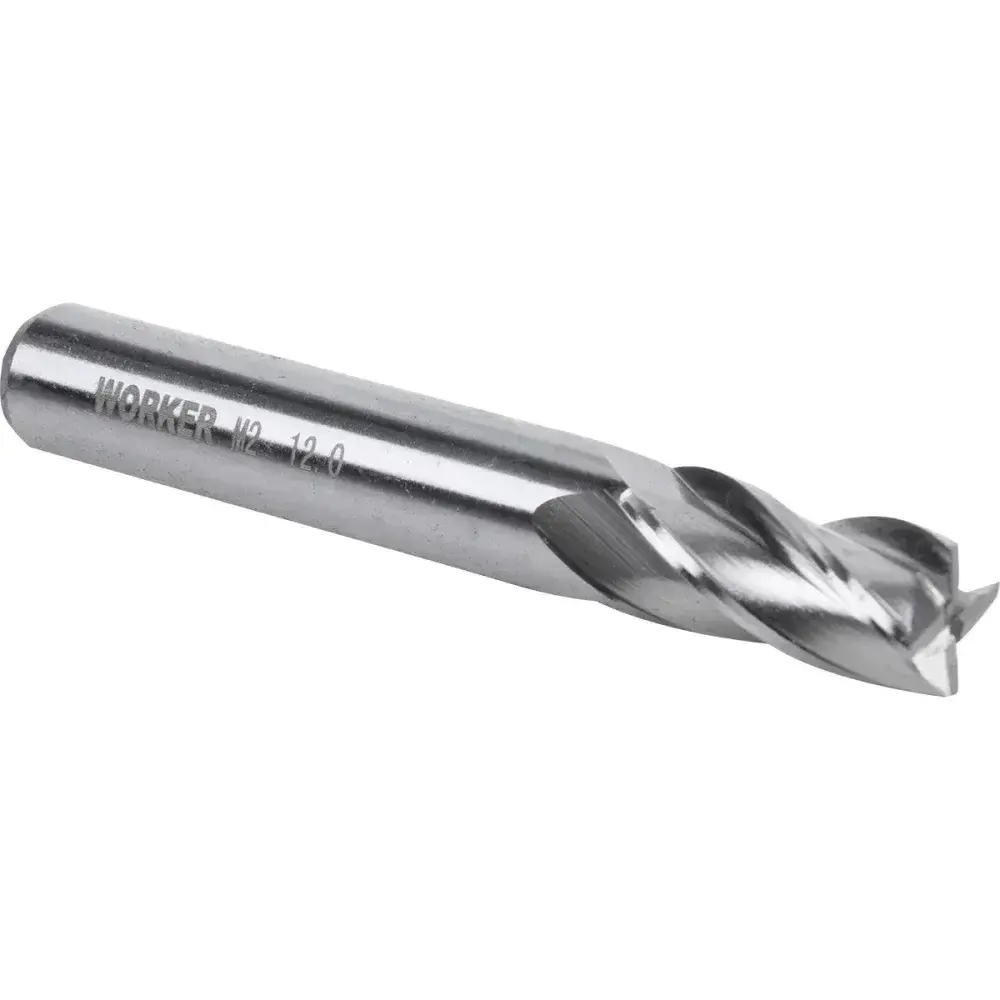 Fresa de topo reto aço rápido 12MM haste 12MM Worker — fotografia 7