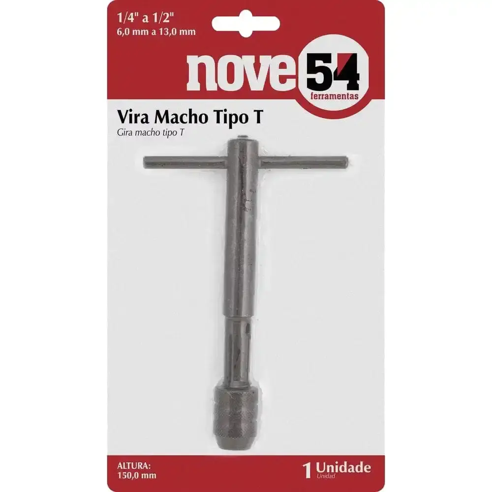 Vira Macho Tipo T 1/4 à 1/2 POL 90 mm NOVE54 — fotografia 5