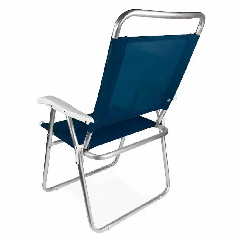 Cadeira de praia e piscina master plus 120 kgs alta em alumínio kit com 2 peças Mor — fotografia 4