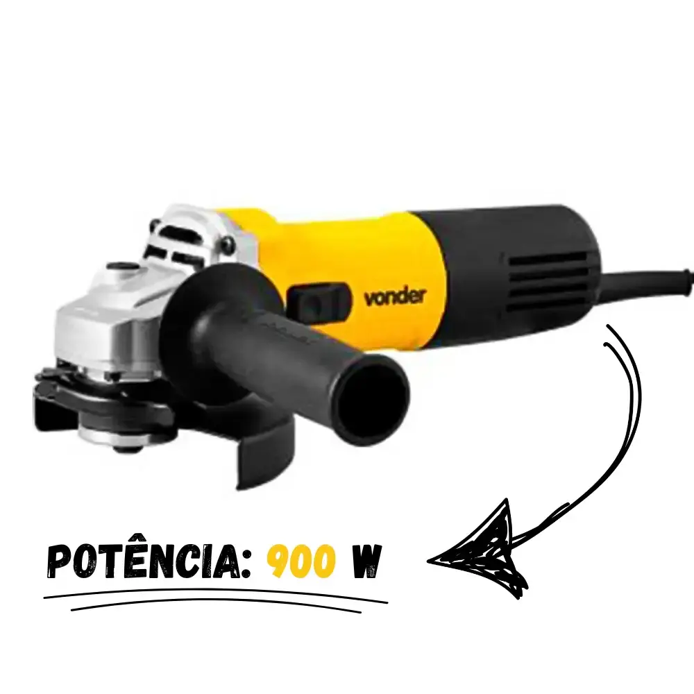 Esmerilhadeira Angular 5 POL com velocidade variável 900W EAV-905V VONDER 220 V — fotografia 4